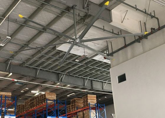 एल्यूमीनियम 1.5kw मोटर बड़े पैडल विशाल छत प्रशंसक 380AC गोदाम के लिए