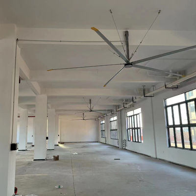 अच्छी कीमत स्थायी चुंबक विद्युत मोटर के साथ 220V 1.5kw उच्च मात्रा HVLS औद्योगिक छत प्रशंसक ऑनलाइन