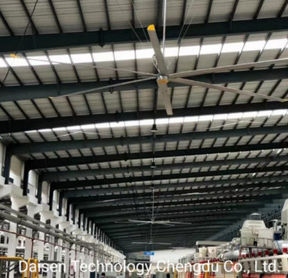अच्छी कीमत 7.3M 24FT बड़ी छत HVLS औद्योगिक पंखे वेंटिलेटर बड़ी ऊंची जगह में ठंडा ऑनलाइन