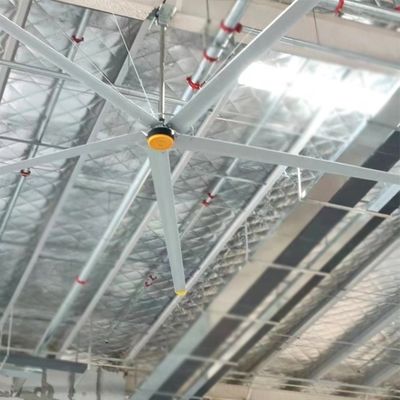 अच्छी कीमत 3 7.3m 24FT HVLS वेयरहाउस रेस्तरां सिल्वर एल्यूमीनियम के लिए औद्योगिक बड़े छत प्रशंसक ऑनलाइन