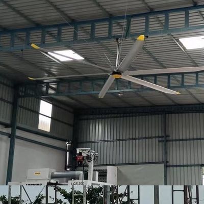 अच्छी कीमत स्लिवर ग्रे 5.0m 16FT बड़ा HVLS छत पंखे वेंटिलेटर हवा ठंडा करने और वेंटिलेशन के लिए ऑनलाइन