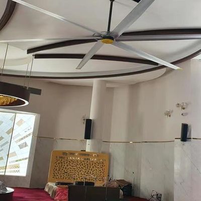 अच्छी कीमत 6.1M/20FT वेंटिलेशन फैन सिंक्रोनस स्थायी चुंबक मोटर HVLS बड़े औद्योगिक छत फैन ऑनलाइन