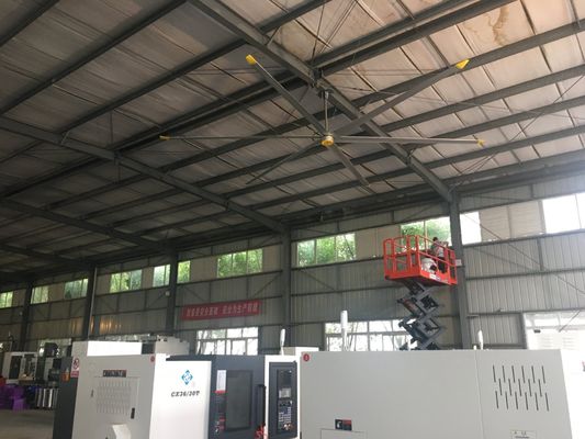 अच्छी कीमत डीएक्स-7.3 गोदाम के भीतर शीतलन और वायु वेंटिलेशन के लिए 16FT अल-एमजी ब्लेड औद्योगिक छत ऑनलाइन