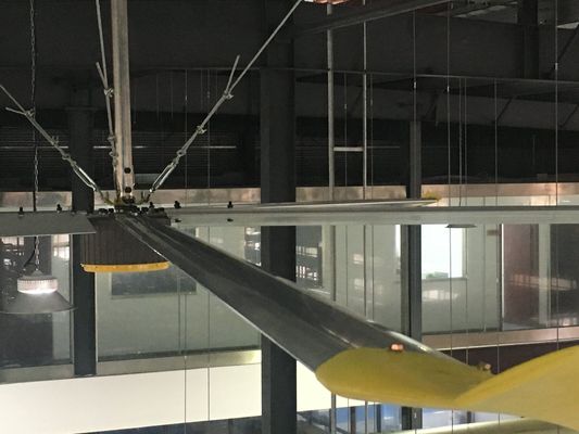अच्छी कीमत गियरबॉक्स मोटर या पीएमएसएम मोटर विन्यस्त विकल्प अनुकूलन योग्य और मिश्रित प्रवाह दिशा के साथ औद्योगिक एचवीएल छत प्रशंसक ऑनलाइन