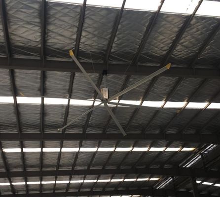 अच्छी कीमत इलेक्ट्रिक 6 ब्लेड पोल घुड़सवार HVLS पंखे ऑनलाइन