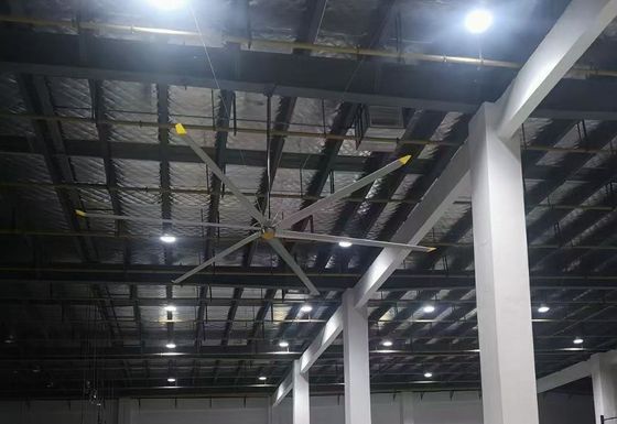 अच्छी कीमत वायु शीतलन और वेंटिलेशन कार्य के लिए 24FT पीएमएसएम ऊर्जा बचत एचवीएल छत पंखे ऑनलाइन